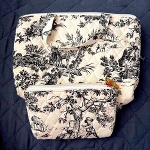 Set of two Toile Makeup bags  NWOT